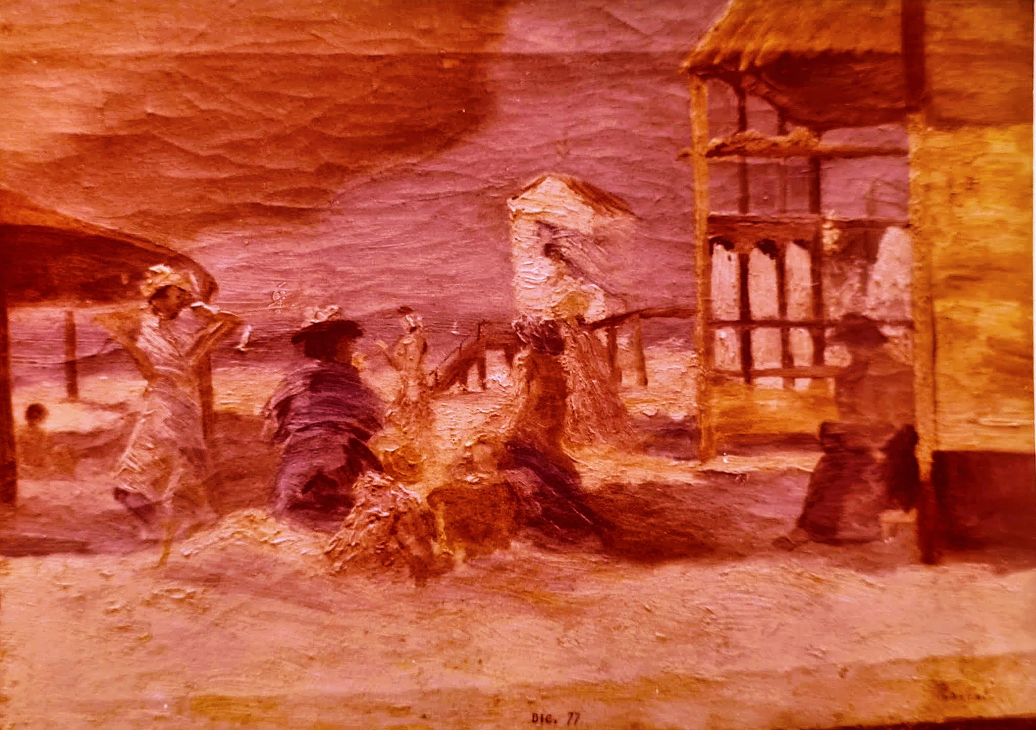 <span style="font-weight: 600">Pittore: Pierre Renoir<span style="font-weight: 600"> Restauro quadro ad olio, anno 1977. Proprietaria Blanca de L.